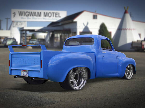 Transportation Art Print featuring the photograph 56 Studebaker at the Wigwam Motel by Mike McGlothlen