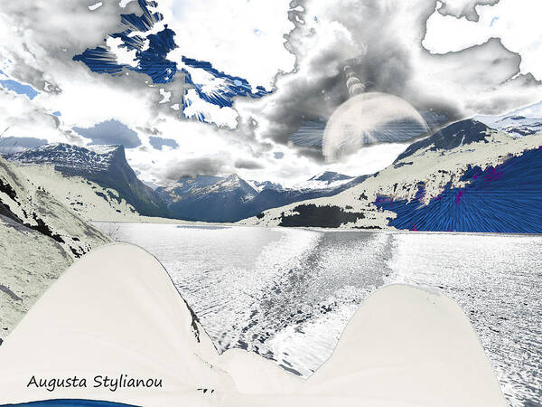 Augusta Stylianou Art Print featuring the digital art Norway Space Landscape by Augusta Stylianou