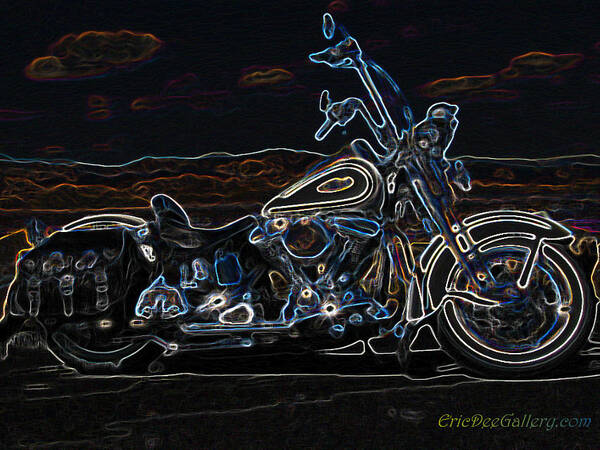 Cruiser Art Print featuring the photograph Black and Blue by Eric Dee