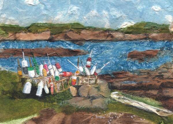 Buoy Art Print featuring the painting Buoy Collection by Lynn Babineau
