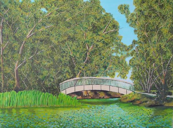 Parks Art Print featuring the painting Cal City Park One by Stephen Ponting
