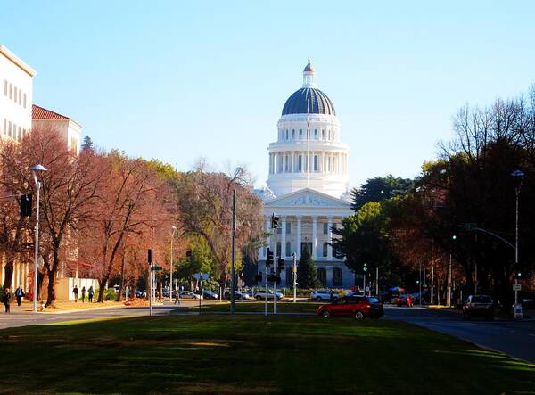 Building Art Print featuring the photograph California Capitol Building-3 by Barry Jones