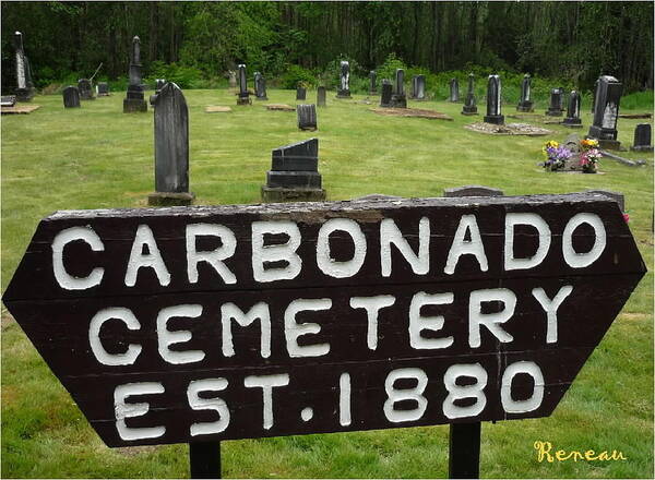 Cemeteries Art Print featuring the photograph Carbonado Cemetery 1880 by A L Sadie Reneau