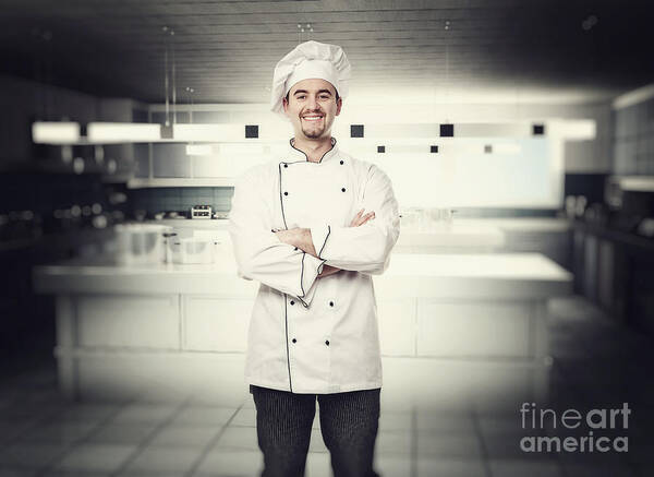 Chef Art Print featuring the photograph Chef Portrait by Gualtiero Boffi