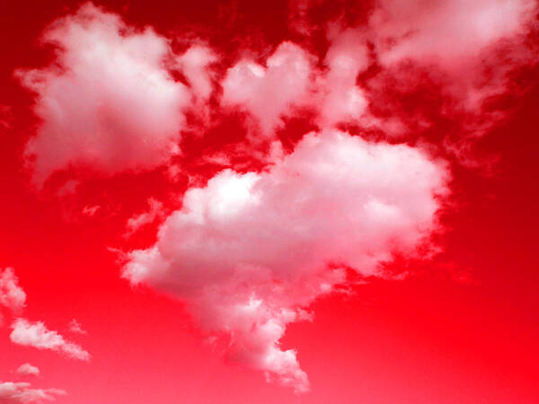 Clouds Art Print featuring the photograph Clouds With Red Sky by Steve Fields
