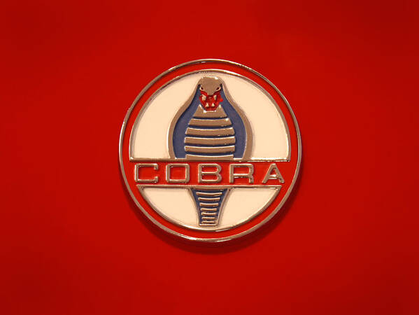 Transportation Art Print featuring the photograph COBRA Emblem by Mike McGlothlen