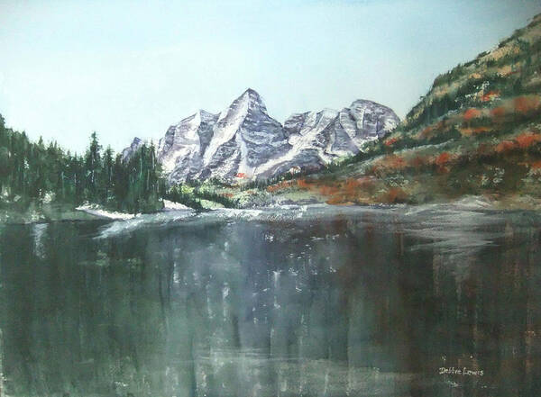 Watercolor Landscape Art Print featuring the painting Colorado Beauty by Debbie Lewis