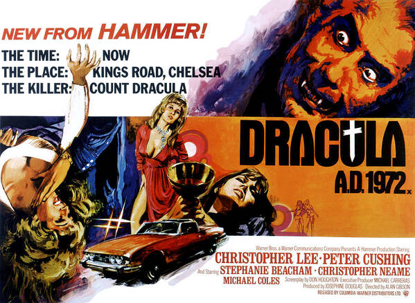 1970s Movies Art Print featuring the photograph Dracula A.d. 1972, Stephanie Beacham by Everett