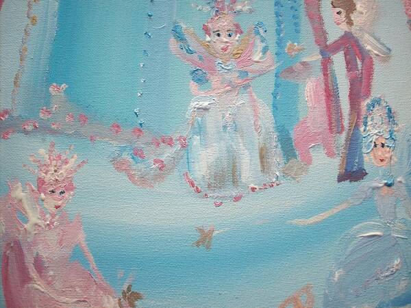 Fairy Art Print featuring the painting Fairy Godmother convention by Judith Desrosiers
