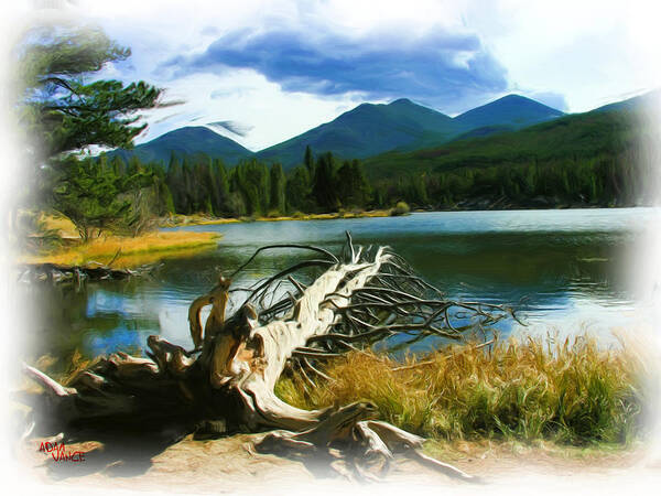 Sprague Lake Art Print featuring the painting Fallen by Adam Vance