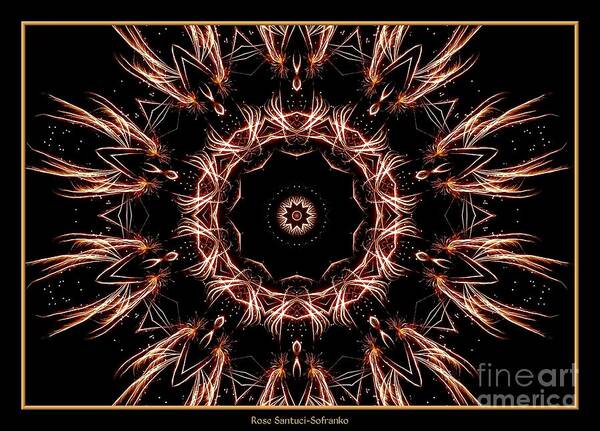 Fireworks Art Print featuring the photograph Fireworks Kaleidoscope 7 by Rose Santuci-Sofranko