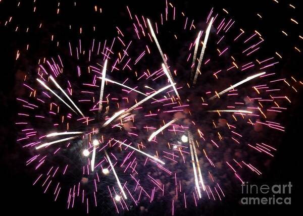 Opsail Art Print featuring the photograph Fireworks Number 5 by Meandering Photography