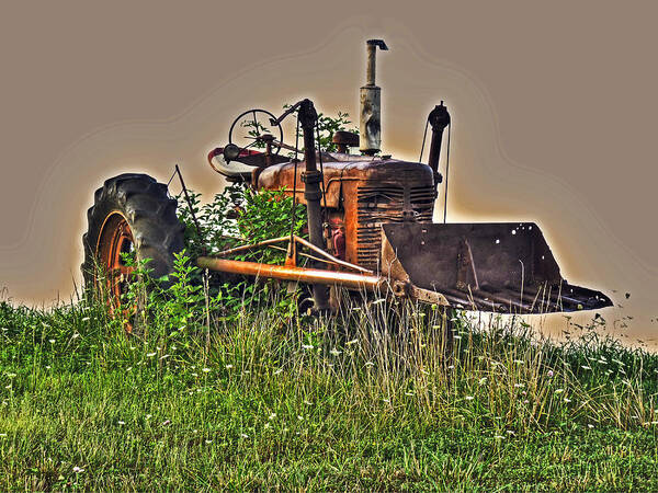 Tractor Art Print featuring the photograph Forgotten III by William Fields