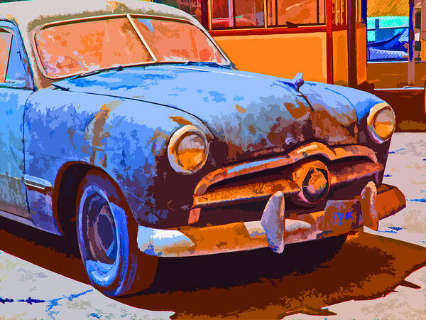 1949 Art Print featuring the photograph Forlorn 1949 Ford Front Study by Samuel Sheats