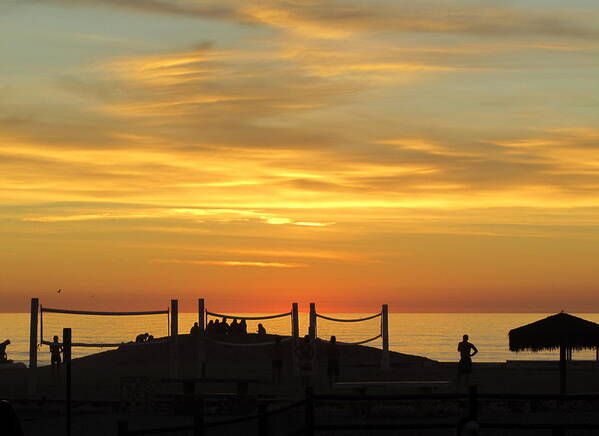 Encinitas Art Print featuring the photograph Golden Coast Sunset by Margaret Pitcher