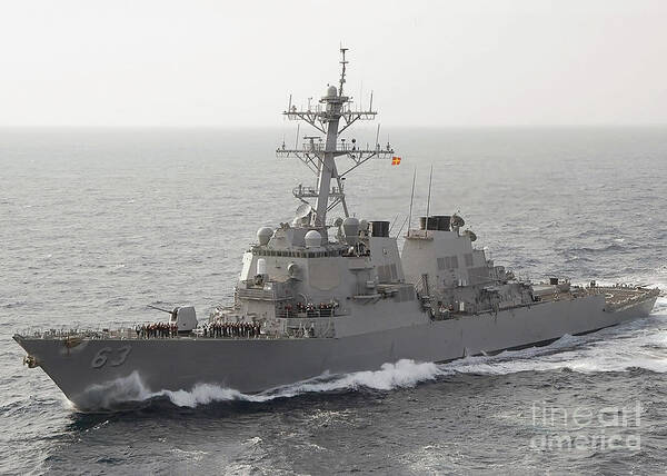 Horizontal Art Print featuring the photograph Guided-missile Destroyer Uss Stethem by Stocktrek Images