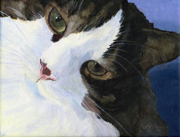 Cat Art Print featuring the painting Harley by Lynne Reichhart