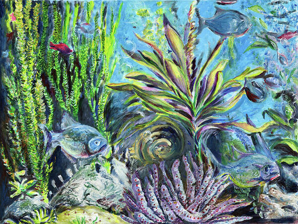 Fish Art Print featuring the painting Hidden Odyssey by Richard Jules
