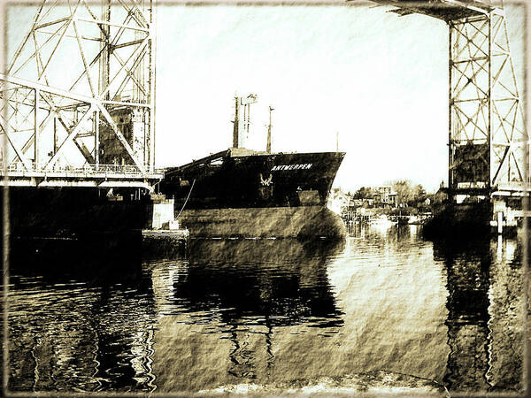 Ship Art Print featuring the photograph In Portsmouth Harbor by Marie Jamieson