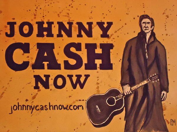 Johnny Cash Art Print featuring the painting Johnny Cash Now by Pete Maier