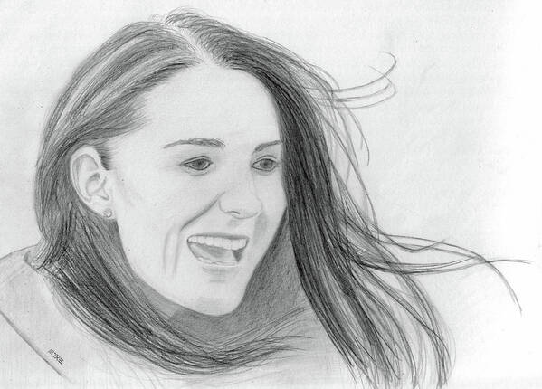 Kate Middleton Art Print featuring the drawing Kate Middleton - Duchess of Cambridge by Pat Moore