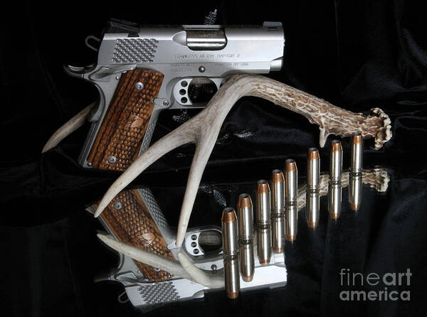 Pistol Art Print featuring the photograph Kimber Ultra Carry 45 cal by Edward R Wisell