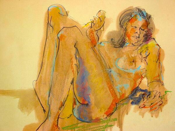 Drawing Art Print featuring the painting Life Drawing Ten by Les Leffingwell