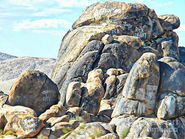 Names Art Print featuring the photograph Love on the Rocks by Michelle Frizzell-Thompson
