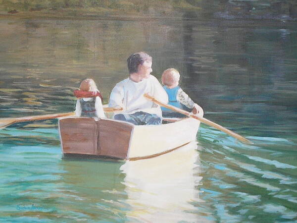 Boat Art Print featuring the painting Michael Row The Boat Ashore by Susan Bradbury