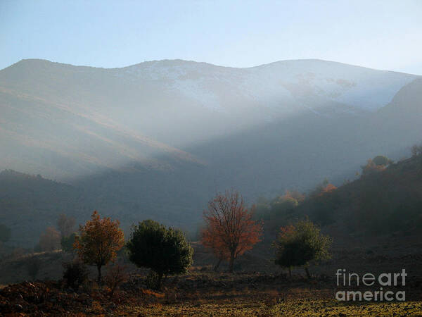 Mount Hermon Art Print featuring the photograph Mount Hermon in fall by Issam Hajjar