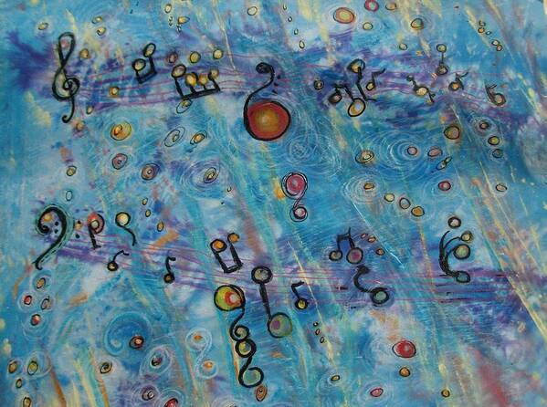 Music Art Print featuring the painting Music Moment by Francine Ethier