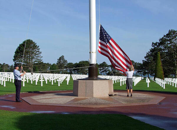 *europe Art Print featuring the photograph Omaha Beach WWII American Cemetery by Joseph Hendrix