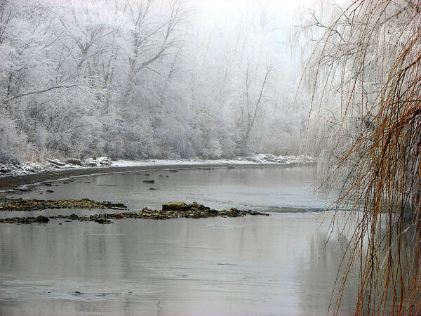 Hoar Art Print featuring the mixed media Perch Creek Hoar Frost by Bruce Ritchie