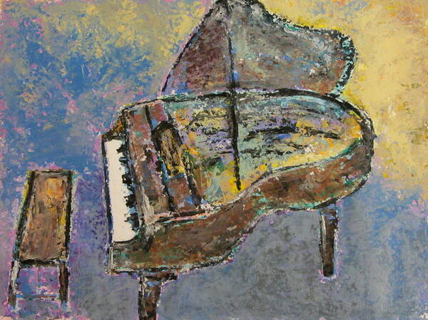 Impressionist Art Print featuring the painting Piano Study 3 by Anita Burgermeister