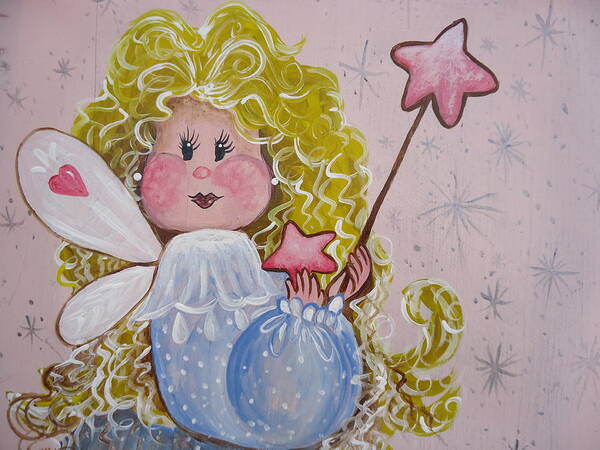 Childrens Art Art Print featuring the painting Pixie Dust by Leslie Manley