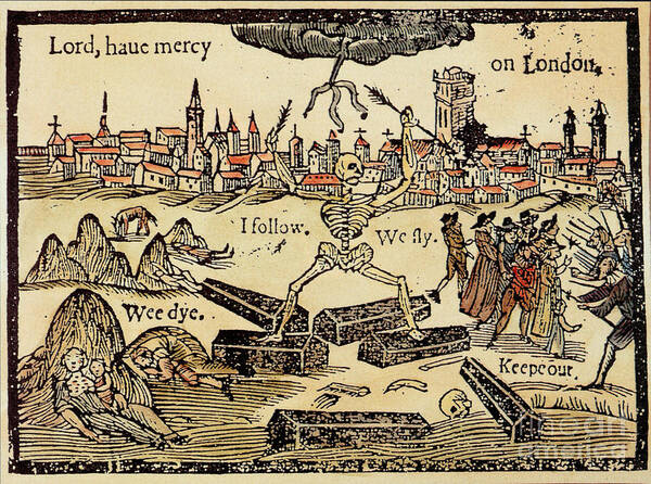 Plague Art Print featuring the photograph Plague In London 1625 by Science Source