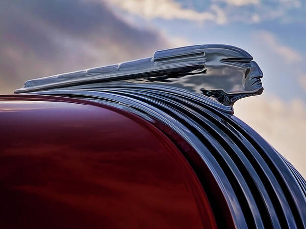 Hood Ornament Art Print featuring the digital art Pontiac Chief by Douglas Pittman