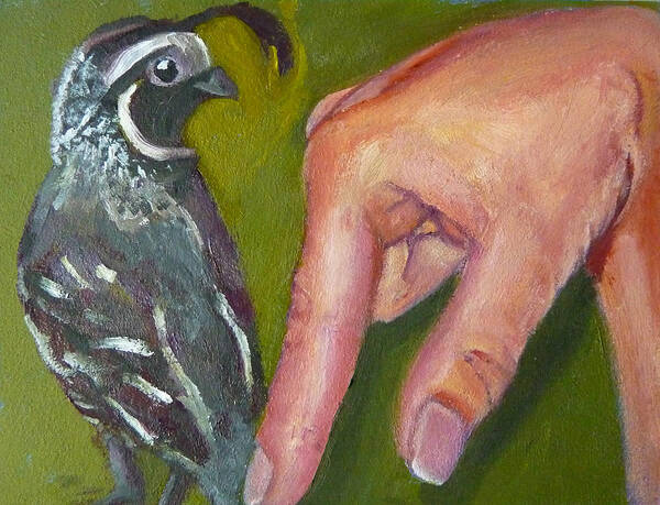 Q Is For Quail Art Print featuring the painting Q is for Quail by Jessmyne Stephenson
