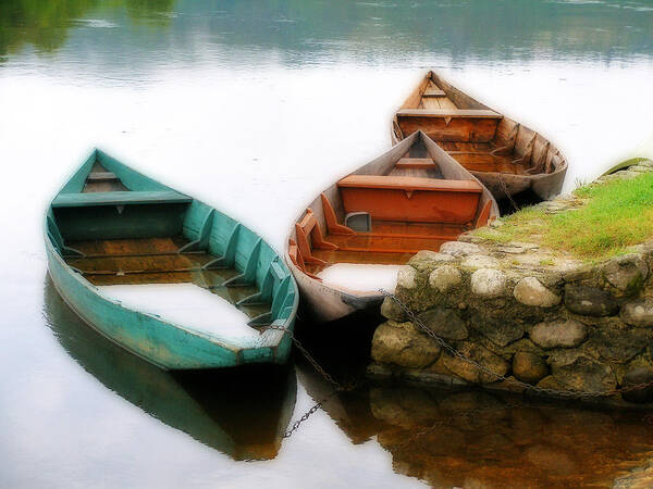 French Art Print featuring the photograph Rowing boats out of season by Rod Jones