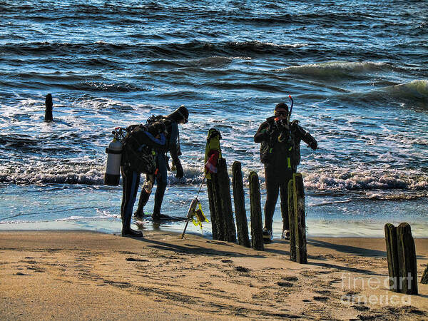 Scuba Art Print featuring the photograph Scuba Divers by Paul Ward