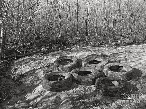 Tires Art Print featuring the photograph Six Tires by Janeen Wassink Searles