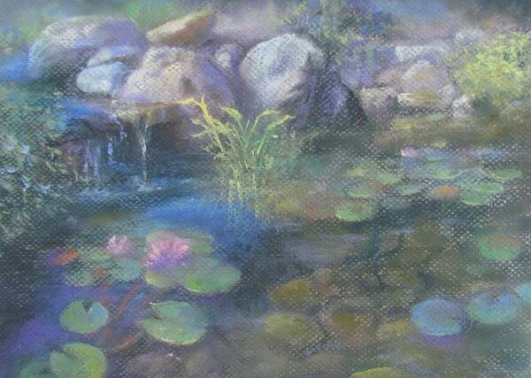 Pastel Painting Art Print featuring the pastel Study for Water Garden by Bill Puglisi