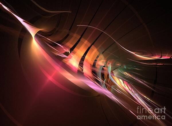 Apophysis Art Print featuring the digital art Swordfish by Kim Sy Ok