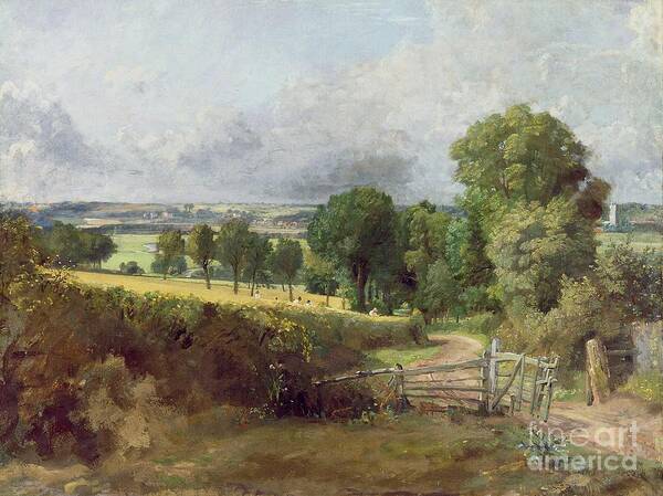 Landscape; Suffolk Art Print featuring the painting The Entrance to Fen Lane by Constable John by John Constable