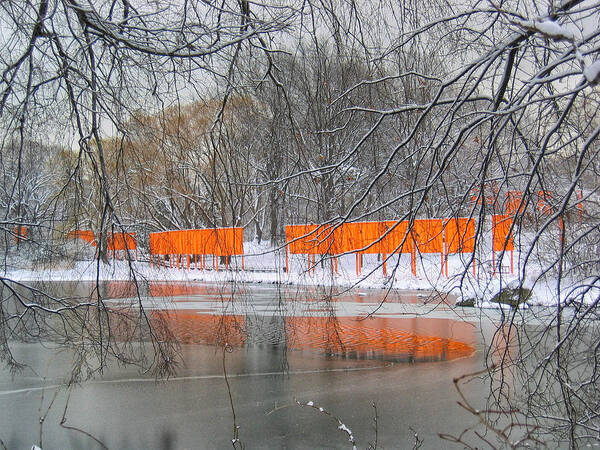 The Gates Art Print featuring the photograph The Gates at The Lake by Cornelis Verwaal