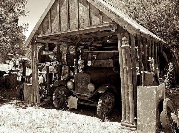 Dart Canyon Coach Works Art Print featuring the photograph The Ol' Garage by Joseph Urbaszewski