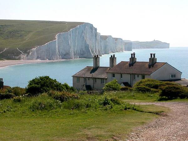 white Cliffs Art Print featuring the photograph The Seven Sisters by Nina-Rosa Dudy