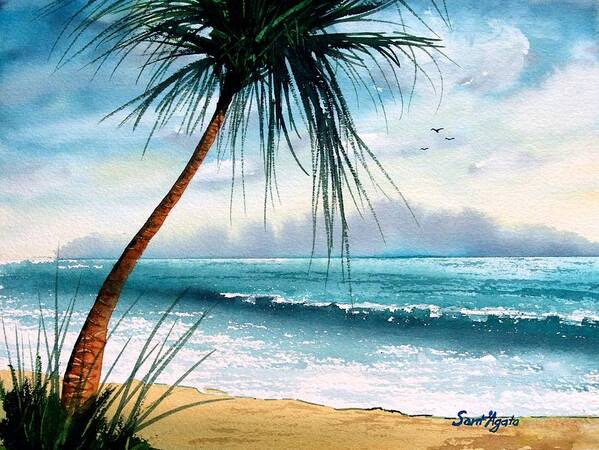 Ocea Art Print featuring the painting Tropic Ocean by Frank SantAgata