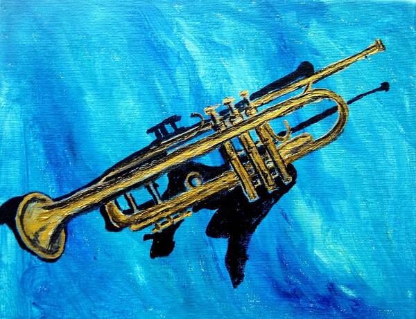 Trumpet Art Print featuring the painting Trumpet by Amanda Dinan