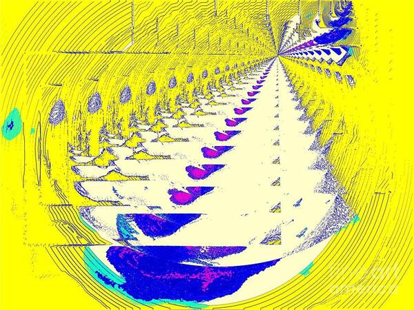 Tube Art Print featuring the digital art Tunnel Vision by Eva-Maria Di Bella